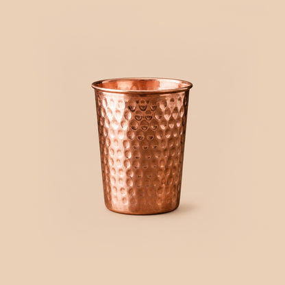 Artisan Hammered Copper Glass Set